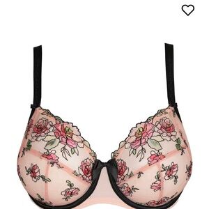 Prima Donna Eraclea Floral Lace Bra - Pink and Black
